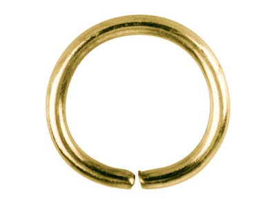 Confezione Da 100 Anellini Rotondi, 10 Mm, Placcatura In Oro - Immagine Standard - 2