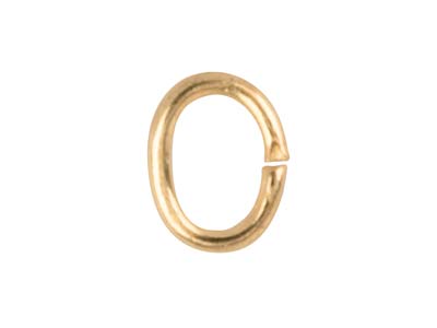 Confezione Da 100 Anellini Ovali, 4 X 3 Mm, Placcatura In Oro - Immagine Standard - 2