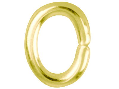Confezione Da 100 Anellini Ovali, 6 Mm, Placcatura In Oro