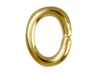Confezione Da 100 Anellini Ovali, 6 Mm, Placcatura In Oro - Immagine Standard - 2