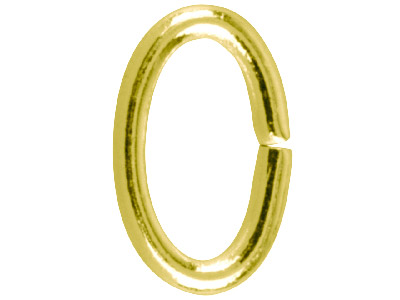 Confezione Da 100 Anellini Ovali, 9,4 Mm, Placcatura In Oro