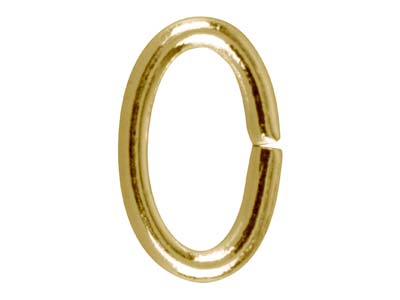 Confezione Da 100 Anellini Ovali, 9,4 Mm, Placcatura In Oro - Immagine Standard - 2