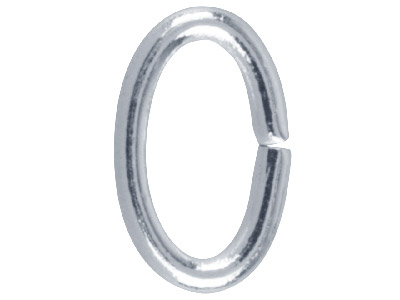 Confezione Da 100 Anellini Ovali, 9,4 MM Placcatura In Argento