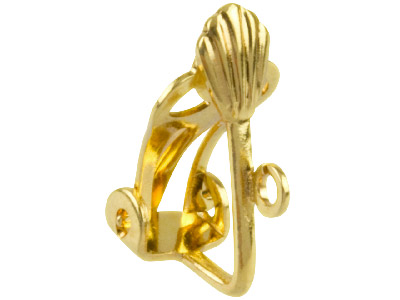 Confezione Da 10 Clip A Ventaglio Per Orecchini Con Anello Aperto, Placcatura In Oro - Immagine Standard - 1