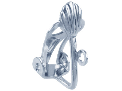 Confezione Da 10 Clip A Ventaglio Per Orecchini Con Anello Aperto, Placcatura In Argento - Immagine Standard - 1
