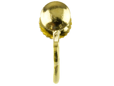 Confezione Da 10 Morse A Vite Semplici Per Orecchini Con Anello, Placcatura In Oro - Immagine Standard - 2