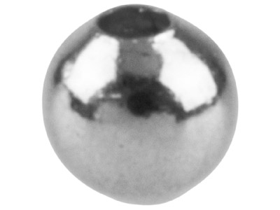 Confezione Da 50 Perline Rotonde Semplici A 2 Fori, 2,5 Mm, Placcatura In Argento - Immagine Standard - 1