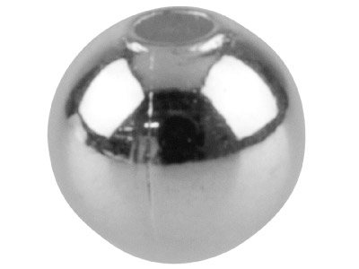 Confezione Da 50 Perline Semplici, Rotonde, 2 Fori, 3 Mm, Placcate Argento