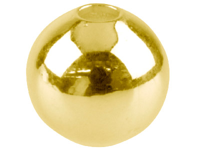 Confezione Da 25 Perline A Sfera Con Finitura Liscia A 2 Fori, 6,5 Mm, Placcatura In Oro