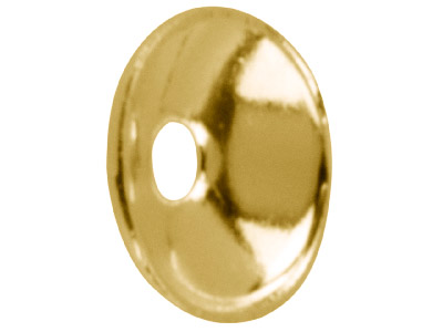 Confezione Da 25 Terminali Per Perline Semplici, 4 Mm, Placcatura In Oro