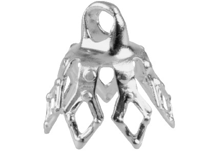 Confezione Da 10 Coppette, 7 X 8 Mm, Placcatura In Argento