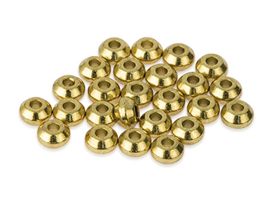 Confezione Da 25 Distanziatori A Disco Piccoli, 4 X 1,4 Mm, Placcatura In Oro - Immagine Standard - 2