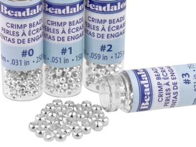 Set Schiaccini Beadalon A Tubo, Misti, Misure 0-3, Metallo Non Prezioso Placcato Argento