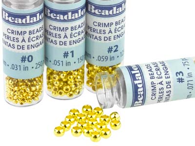 Set Schiaccini Misti Beadalon, Misure 0-3, Metallo Non Prezioso Dorato