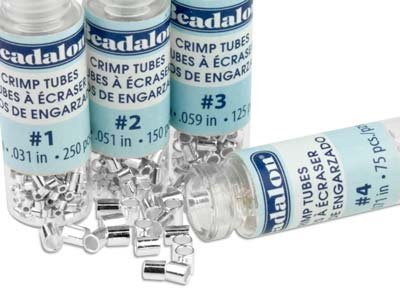 Set Di Schiaccini Beadalon A Tubo Misti, Misure 1-4, Metallo Non Prezioso Placcato In Argento