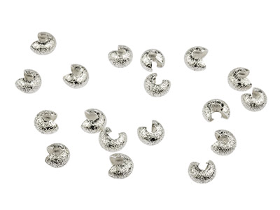 Confezione Da 18 Coperture Lucenti Per Schiaccini Beadalon, 5 Mm, Placcatura In Argento - Immagine Standard - 2