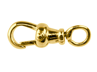 Chiusura A Moschettone Con Anello Aperto 19 Mm, Oro Giallo 9k - Immagine Standard - 1