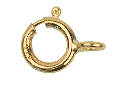 Confezione Da 6 Chiusure A Molla Chiuse, Pesanti, 5 Mm, Oro Giallo Da 9 Kt - Immagine Standard - 1