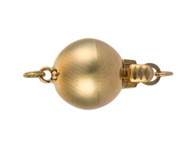 Chiusura A Sfera Semplice, 8 Mm, Oro Giallo Da 9 Kt - Immagine Standard - 2