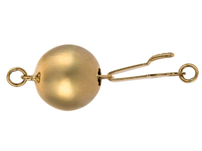 Chiusura A Perdere, Pallina Liscia Da 8 Mm, Oro Giallo 9k - Immagine Standard - 4