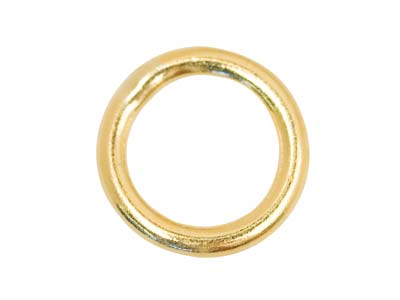 Confezione Da 4 Anellini Chiusi Filo  A Sezione Tonda Di 0,6 MM Di Diametro , 4 Mm, Oro Giallo Da 9 Kt - Immagine Standard - 1