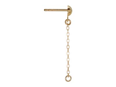 Orecchini A Goccia, 28 mm, Oro Giallo Da 9 ct, Confezione Da 2 - Immagine Standard - 2