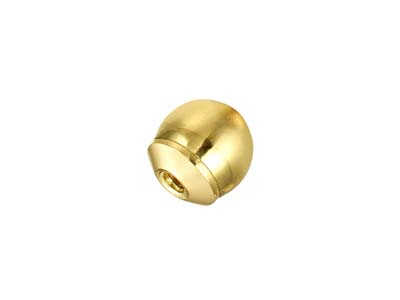 Retro Per Orecchini A Sfera Filettato, Oro Giallo Da 9 Ct, 4 mm - Immagine Standard - 3