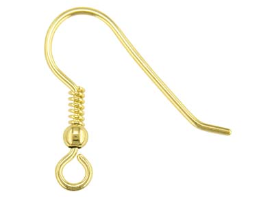 Gancio Con Perlina Leggero, Oro Giallo Da 9 Ct - Immagine Standard - 1