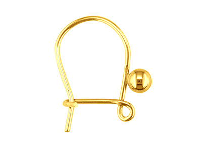 Monachella A Filo Con Pallina 3 Mm,oro Giallo 9k, Ciascuno