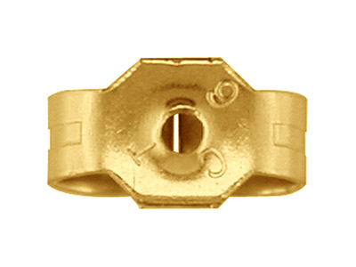 Chiusura A Farfalla Belga Modello Piccolo, Oro Giallo 9k, Confezione Da 3 Paia 100% Oro Riciclato - Immagine Standard - 2