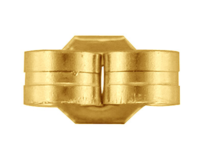 Chiusura A Farfalla Belga Modello Piccolo, Oro Giallo 9k, Confezione Da 3 Paia 100% Oro Riciclato - Immagine Standard - 3