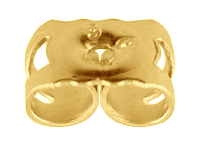 Confezione Da 6 Chiusure Per Orecchini A Perno Medie, Oro Giallo Da 9 Kt, 100% Oro Riciclato - Immagine Standard - 2