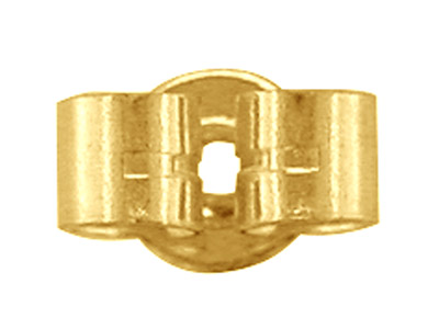 Chiusura A Farfalla Belga Liscia, Oro Giallo 9k, Confezione Da 3 Paia 100% Oro Riciclato - Immagine Standard - 2