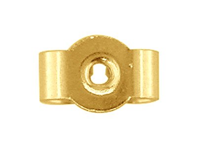 Chiusura A Farfalla Belga Liscia, Oro Giallo 9k, Confezione Da 3 Paia 100% Oro Riciclato - Immagine Standard - 3