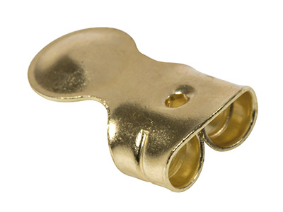 Farfalla Con Coppa 7 Mm, Oro Giallo 9k, La Coppia - Immagine Standard - 2