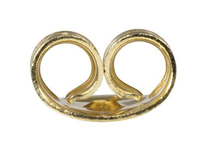 Farfalla Con Coppa 7 Mm, Oro Giallo 9k, La Coppia - Immagine Standard - 5