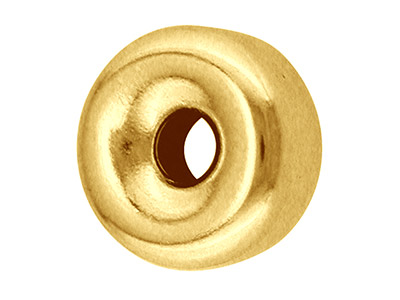 Perlina Semplice Piatta A 2 Fori, 3 Mm, Oro Giallo Da 9 Kt - Immagine Standard - 1