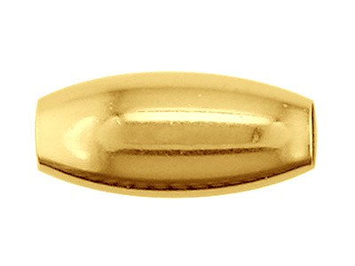 Perlina A 2 Fori Ovale, 3 X 5 Mm, Oro Giallo Da 9 Kt