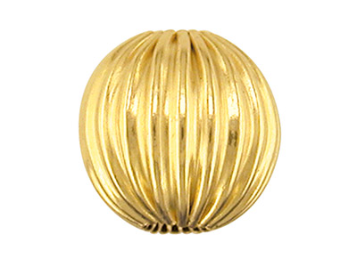 Pallina A Coste A 2 Fori Da 6 Mm, Oro Giallo 9k
