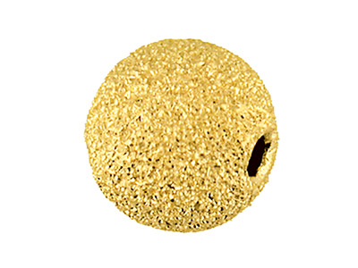 Perlina Con Taglio Laser A Due Fori, 6 Mm, Oro Giallo Da 9 Kt Con Finitura Lucida/satinata - Immagine Standard - 1