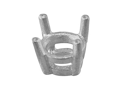Castone A Doppia Galleria Tondo, R4d25, 2,5 Mm, Oro Bianco Da 9 Kt