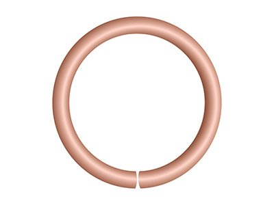 Anello Di Estremit@ Pesante Aperto Da 4 Mm, Oro Rosso 9k - Immagine Standard - 2
