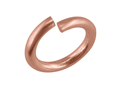Anello Di Estremit@ Pesante Aperto Da 4 Mm, Oro Rosso 9k - Immagine Standard - 3