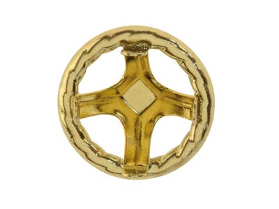 Orecchino Pronto Per L'incastonatura Pneumatica Con 4 Griffe, Per Pietra Da 4 Mm, Oro Giallo 18k, Per Pez - Immagine Standard - 3