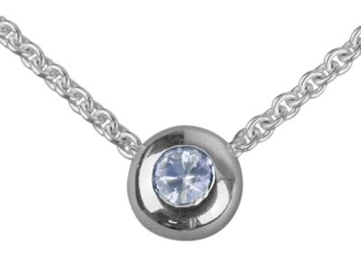 Asola Passante Tonda 9 Mm, Oro Bianco 18 Ct Pd 10. Ref. 7255 - Immagine Standard - 3