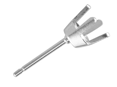 Gambo Castone 4 Griffe 3,4 Mm, Oro Bianco 18k Pd 13. Rif. 07700-3, Pezzo - Immagine Standard - 1