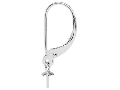 Sistema Orecchini A Dormiente Con Calotta Da 3 Mm, Oro Grigio 18k Pd 13. Ref. 07457, Pezzo