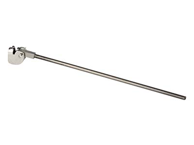 Sistema Di Spilla A Gambo Singolo Con Molla, Oro Bianco 18 Carati Pd 11. Ref. 07205 - Immagine Standard - 3