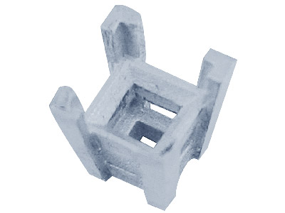 Chaton Quadrato 4 Griffe Per Pietra3 Mm, Argento 925