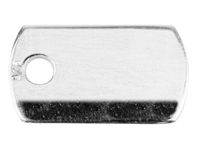 Placca Identificativa 12 X 7 X 0,80mm, Argento 925, Sacchetto Da 5